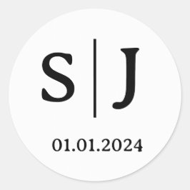 Inledande etiketter för bröllop | Runda vita