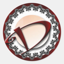 Inledande fästdon runt klistermärke