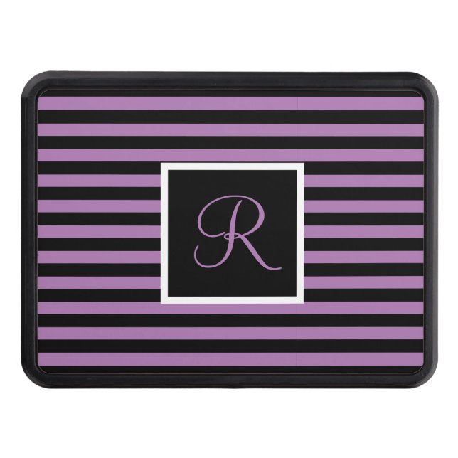 Inledande Hitch Cover för Brev Lila & Black Traile Dragkroksskydd (Framsidan)