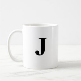 Inledande J & Personlig Namn-kaffe Mugg