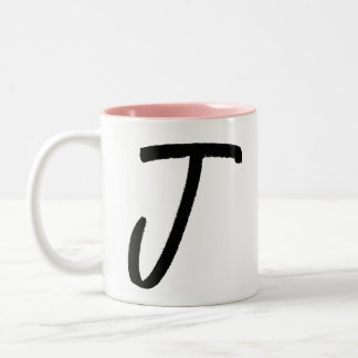 Inledande J & Personlig Namn-kaffe Mugg