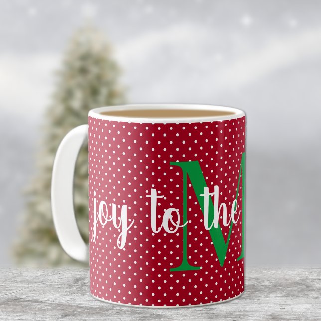 Inledande, Joy to the World, Swiss Dots, 11oz Kaffemugg (Skapare uppladdad)