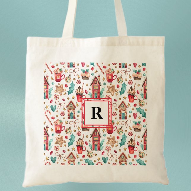 Inledande, julsötare Magic Houses Tote Bag Tygkasse (Skapare uppladdad)