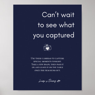 Inledande kamerasignatur för havsabborre, blå Bröl Poster