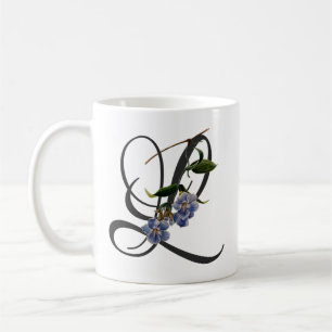 Inledande L, Vintage Laurel Clockvine Coffee Mugg