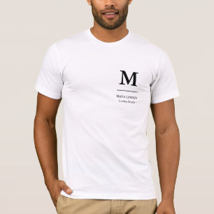 Inledande Logotyp Personal T-Shirt - Namn & Compan