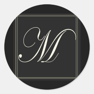 Inledande M Sticker Runt Klistermärke