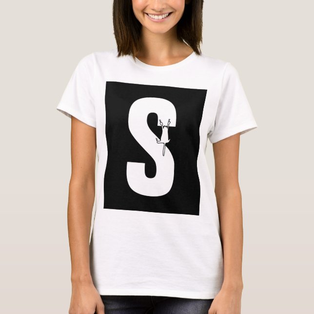 Inledande med hängande kattlugg roligt t shirt (Framsida)