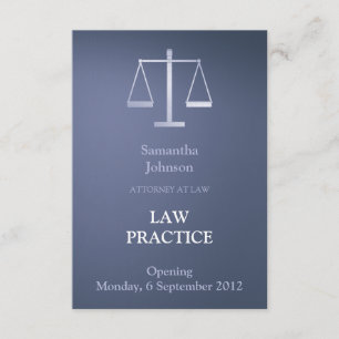 Inledande meddelande om Elegant Blue Law Practice Inbjudningar