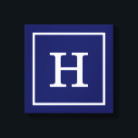 Inledande monogram för blå ram canvastryck<br><div class="desc">Blå och vit ram Inledande monogram A snyggt med fast bakgrund med vit ram för monogram, namn eller annan text. Du kan också ändra teckensnittet, ändra teckensnittet storlekt och färg, flytta texten osv. Om du vill ha den här designen i andra färg kan du bara skicka ett e-postmeddelande till oss....</div>