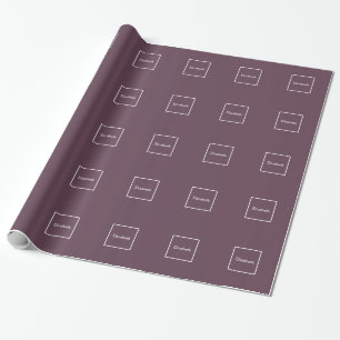 Inledande monogram för proppsväxtens vita ram presentpapper
