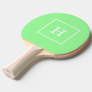 Inledande monogram för vit Grönt för Mint Pingisracket