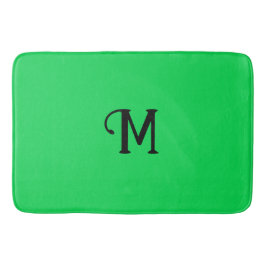 Inledande monogram malachite Jewel Tone Solid Färg Badrumsmatta