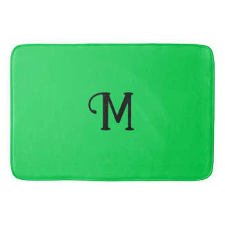 Inledande monogram malachite Jewel Tone Solid Färg Badrumsmatta