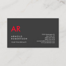 Inledande monogrammed Grått Red-minimalistisk anpa
