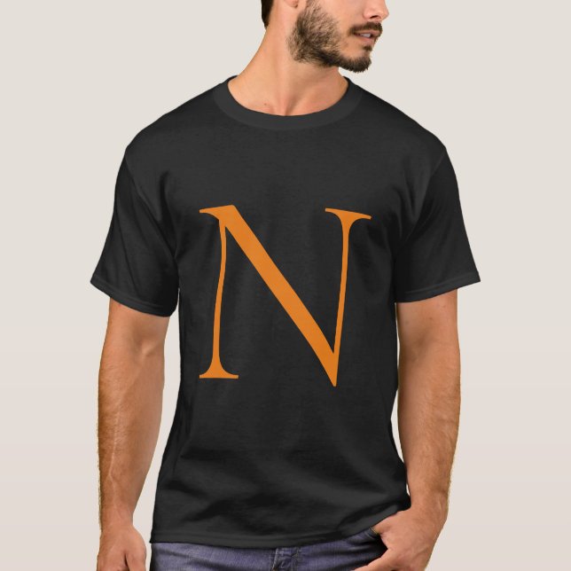 Inledande monogrammed handskriven egen Namn Black T Shirt (Framsida)