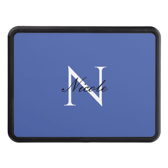 Inledande monogrammed handskriven egen Namn Blue Dragkroksskydd (Framsidan)