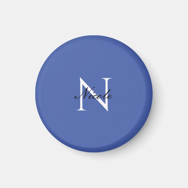 Inledande monogrammed handskriven egen Namn Blue Magnet (Framsidan)