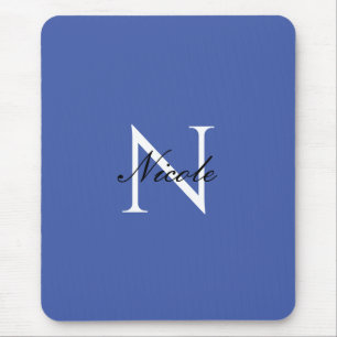 Inledande monogrammed handskriven egen Namn Blue Musmatta