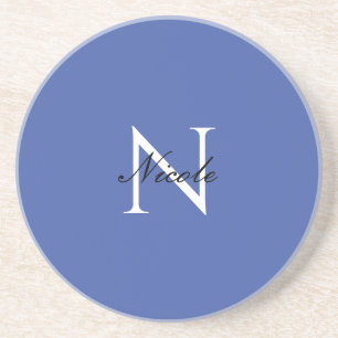 Inledande monogrammed handskriven egen Namn Blue Underlägg