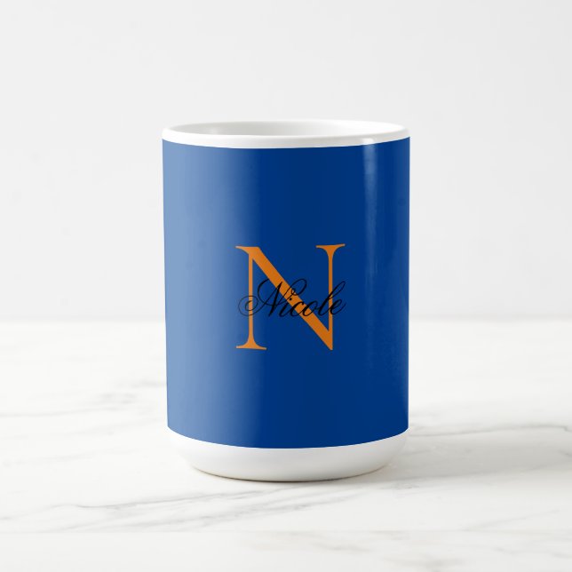 Inledande monogrammed handskriven egen Namn Deep B Kaffemugg (Center)