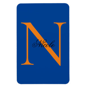 Inledande monogrammed handskriven egen Namn Deep B Magnet