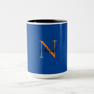 Inledande monogrammed handskriven egen Namn Deep B Mugg