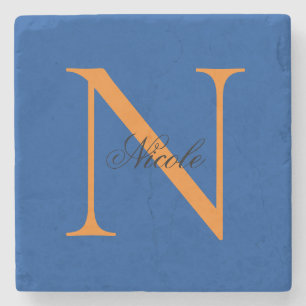 Inledande monogrammed handskriven egen Namn Deep B Stenunderlägg