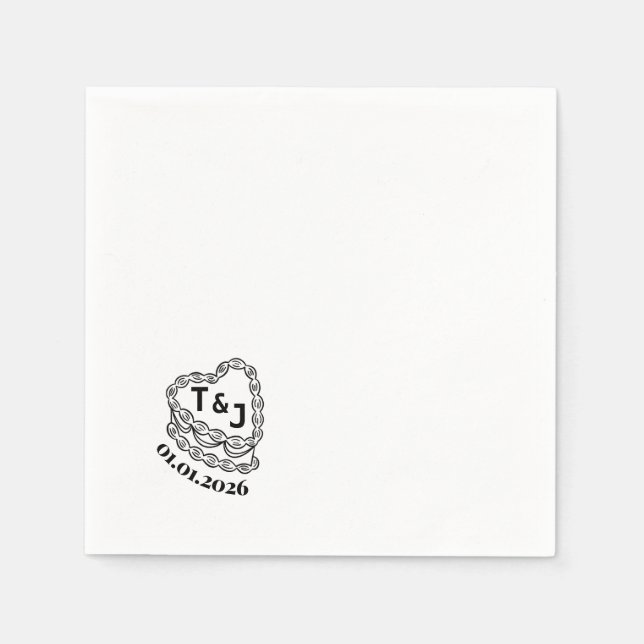 Inledande napkin för vintage av trendig pappersservett (Framsidan)