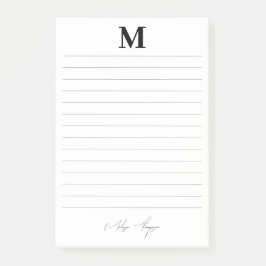 Inledande och Namn personligt Namnteckning skript Post-it Block