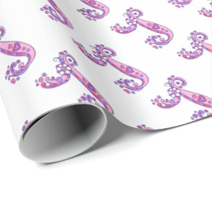Inledande radbyte av personligen brev J monogram Presentpapper