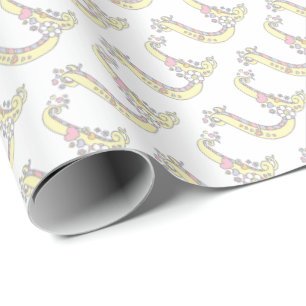 Inledande radbyte av personligen brev U monogram Presentpapper