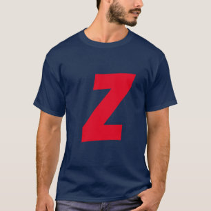 Inledande röd monogrammed handskriven egen Namn Bl T Shirt