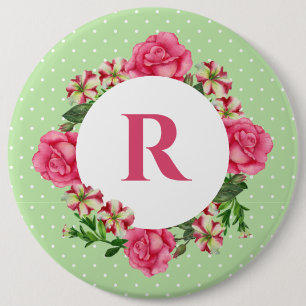 Inledande Rosa ros Red White Petunia Polka dots Knapp