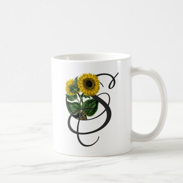 Inledande S, Vintage Solrosolkaffe Mugg (Höger)