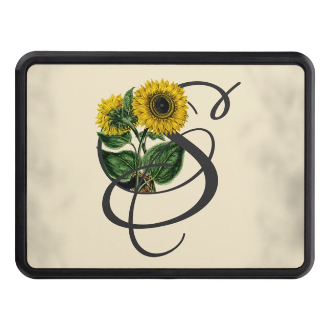 Inledande S, Vintage Solrosolv Täcktäcke Dragkroksskydd (Framsidan)