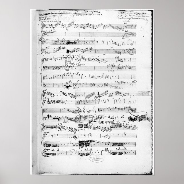 Inledande sida på poängen "Les Paladins" Poster (Framsidan)