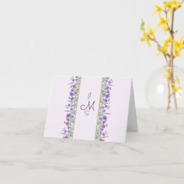 Inledande tomt kort för Lila-Blommigt