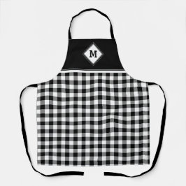 Inledande vit diagonal + svart apron