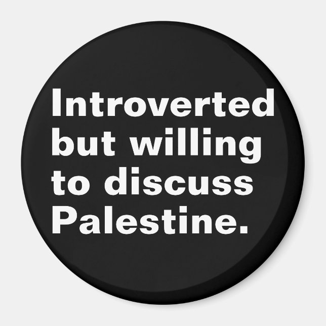 Inledd men villig att diskutera Palestina Magnet (Framsidan)