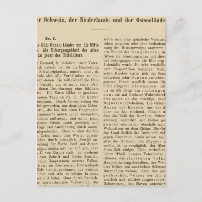 Inledning 1415 Tafel der Karte XII Vykort (Framsida)