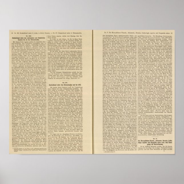 Inledning 1819 Deutschland IIIV Poster (Framsidan)