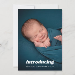 Inledning av födelsemeddelandet om Photo Baby Inbjudningar