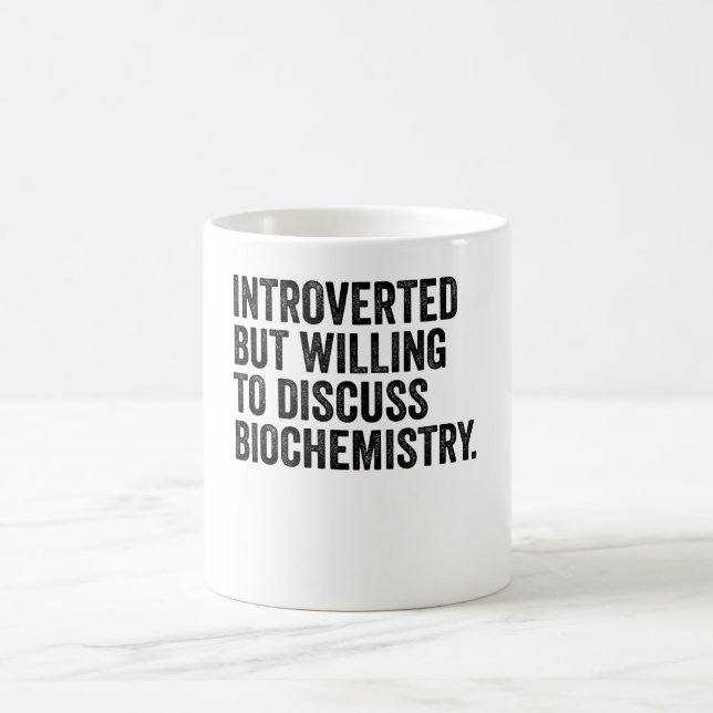 Inledning men vilja diskutera biokemi kaffemugg (Center)