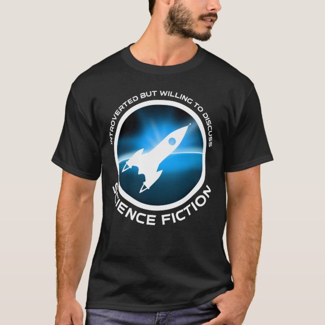 Inledning men vilja diskutera Science fiction T Shirt (Framsida)