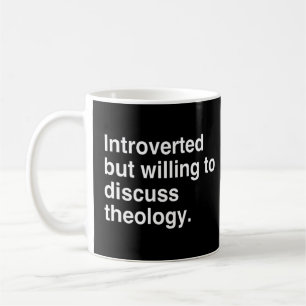 Inledning men vilja diskutera teologi kaffemugg
