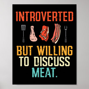 Inledning, men vill diskutera Kött Bbq Barbecue Poster