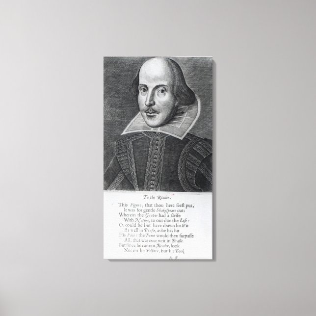 Inledning: "Mr. William Shakespeares Canvastryck (Framsida)