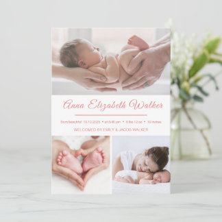 Inledning om det nyfödda Flicka födelsetalet 3 Fot Meddelande