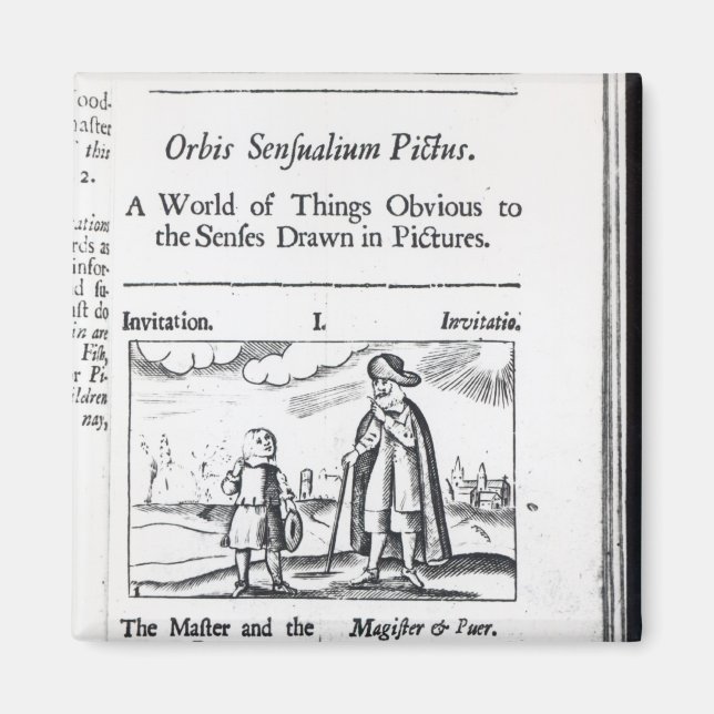 Inledning till "Orbis Sensualium Pictus" Magnet (Framsidan)
